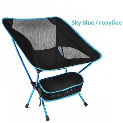 Folding Camping Chair Travel Ultralight Beach Accessories Playa Fishing Lightweight Portable Outdoor Foldable Furniture