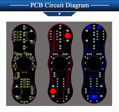 DIY LED Fidget Top Electronic Kit Soldering Project Practice Solder Assembly DIY Electronic Kit Component Colour Light