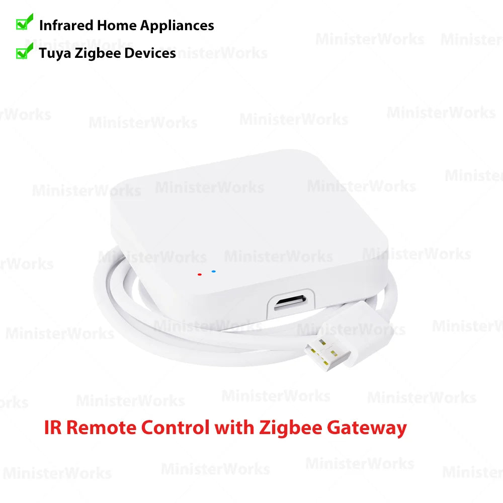 Tuya WiFi IR Remote Control with Zigbee Hub for Smart Home Remote Control Via APP SmartLife Work with Alexa Google Home
