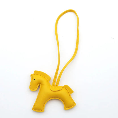 Pony Bag Charm, PU Leather Luggage & Car Pendant, Premium Versatile Travel Accessories