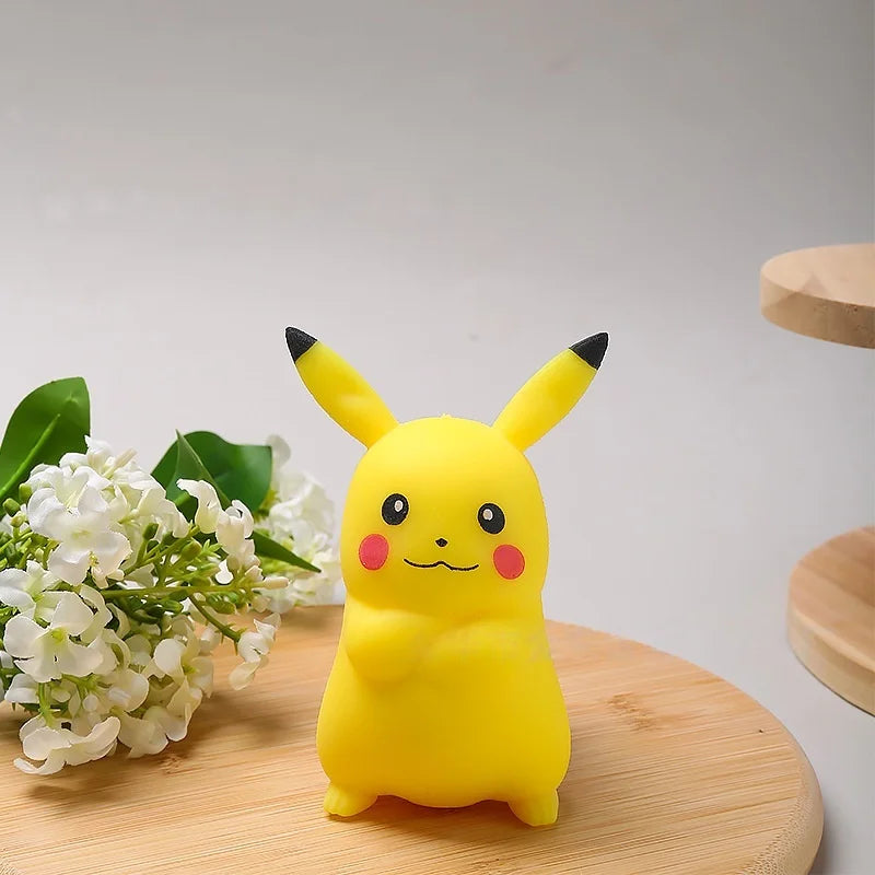 Soft Pikachu Gengar Jigglypuff Slow Rebound Stress Relief Toy Cute Kawaii Squeezing Doll Adult Stress Relief Gift