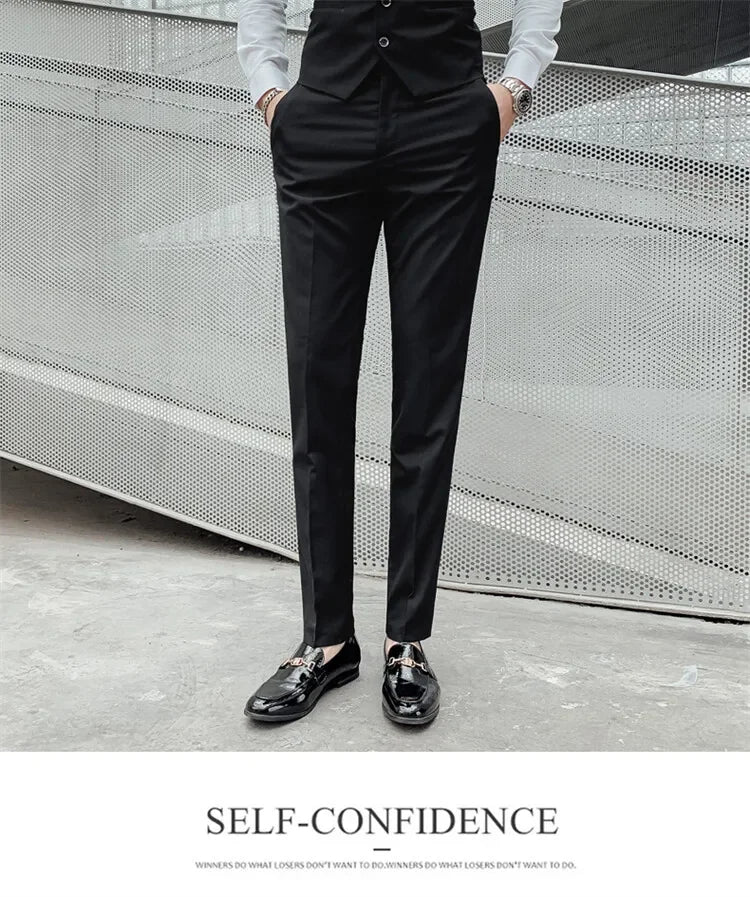 S-7XL Suit (Blazer+ Vest + Trousers) Men's Fashionable Gentleman Business Banquet Korean-style Formal Dress Casual Wedding Suit