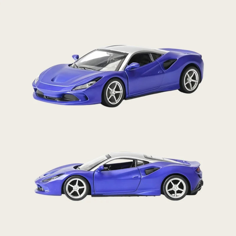 1:36 Simulated Alloy Sports Car Model, Reversible Openable Sports Car Decoration, Boy's Toy Car, Collectible Car Model, Bagged