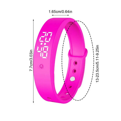 Silent Alarm Wristband Timer Clock Vibrating Wristband 3 Alarms Daily Organizer Timer for Kids Adults Men Women Teens Elderly