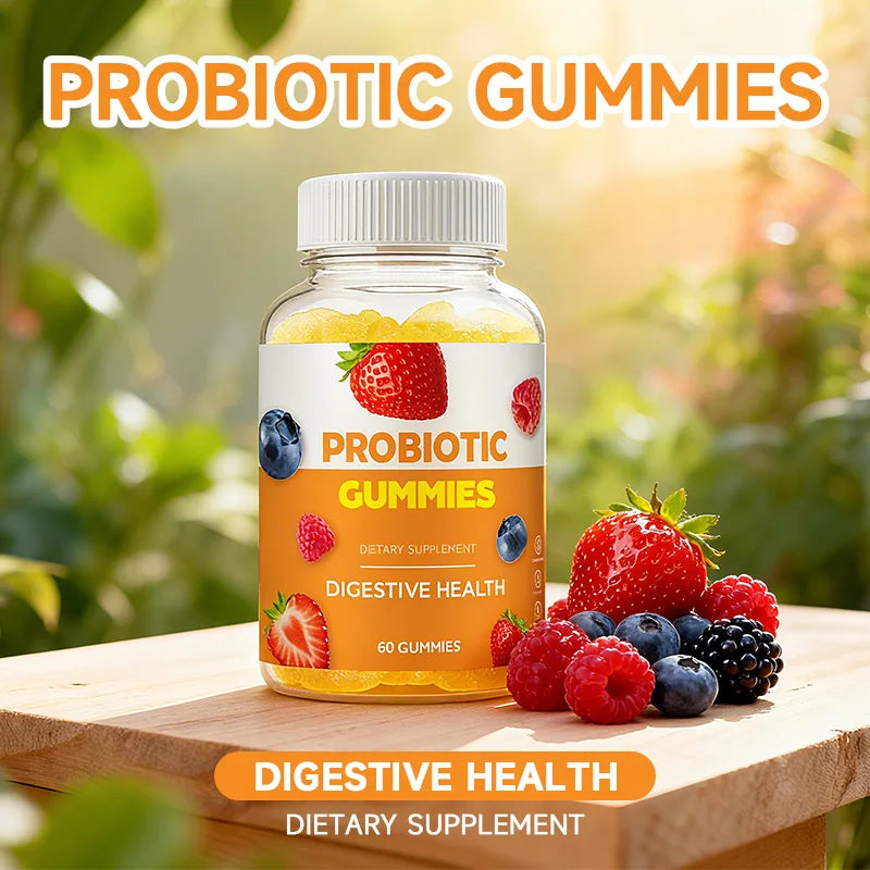 Probiotic Gummies Supports Digestive Health &Immune Function Vegan Non-GMO 60Count Gut Health Supplement Immune Boosting Formula