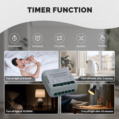MOES Tuya ZigBee Smart Switch Module Electricity Consumption Monitor Timer Diy Breaker Light Switch 1 Gang Support Alexa Google