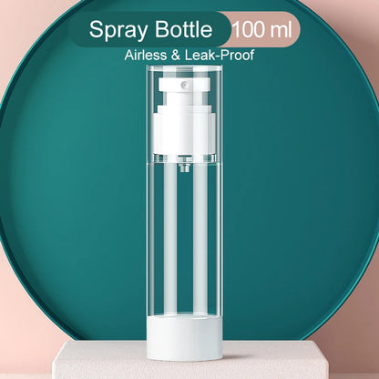 15/30/50/100ML Clear Airless Cosmetic Cream Pump Bottle Refillable Vacuum Dispenser Spray Lotion Bottle for Travel Makeup Contai