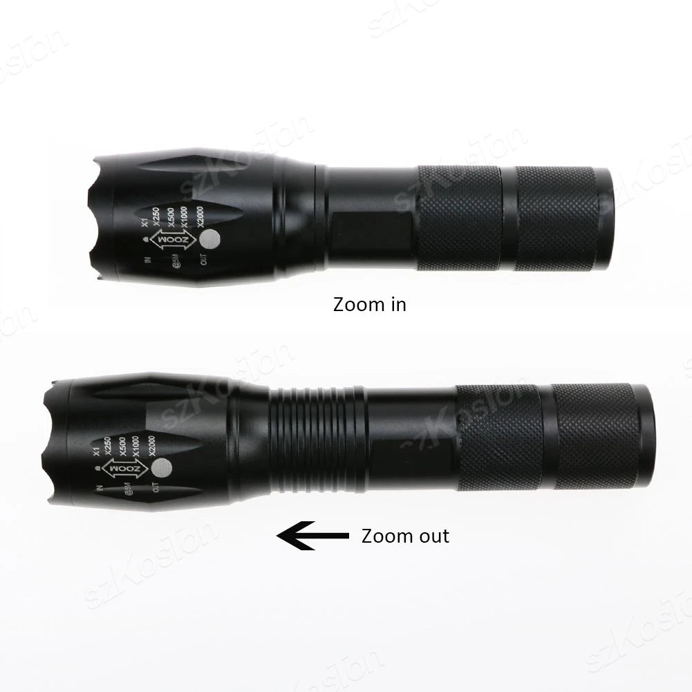 XML T6 LED Flashlight Portable Telescopic Tactical Torch Lanterna Tactical Flashlight Zoomable Waterproof Outdoor Camping Bike