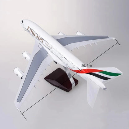 New Emirates A380 Model Plane 1/160 Scale 18 inchs Large Die-cast airplane Toy Collected Gift By Aviation