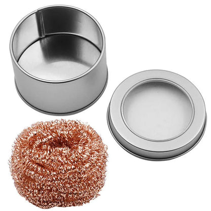 Soldering Iron Tip Cleaner Desoldering Cleaning Ball Tin Remover Soldering Iron Mesh Filter Welding Metal Wire Stand Steel Ball