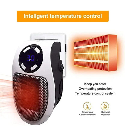 Portable Electric Heater Mini Radiator Plug in Wall Home Appliance with Remote Control Fast Heating Hand Warmer for Room Desktop