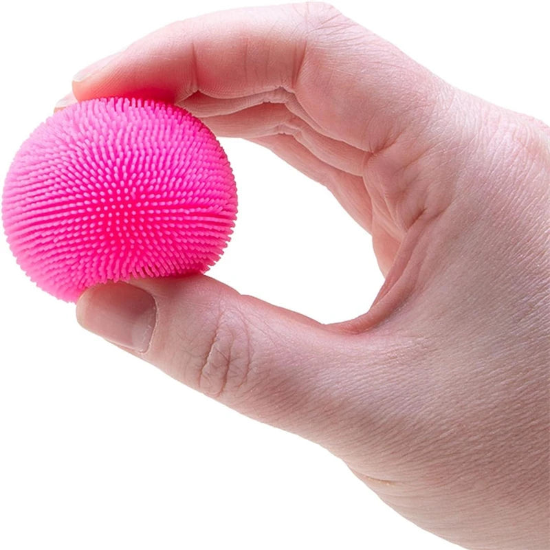Needoh Mini 3 Pack Fuzz Ball Stress Teenie Squishy Sensory Toy The Groovy Glob Relief Fidget Non-Toxic Soft Balls for ADHD Gift