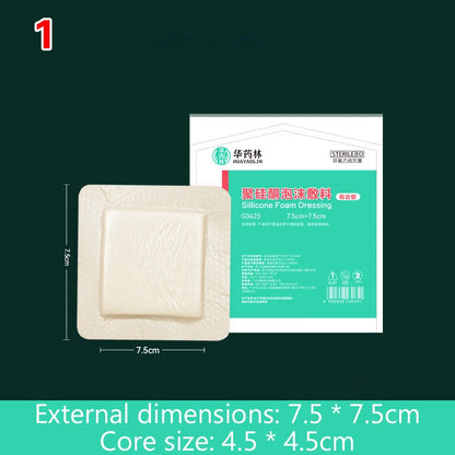 High Absorption Soft Polysiloxane Gel Polyurethane Foam Dressing Postoperative Wound Patch Cesarean Section Patch Pressure Sore