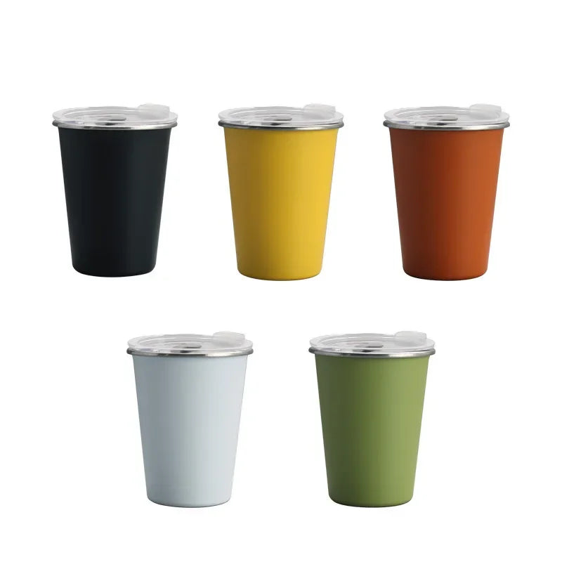Mini Portable 304 Stainless Steel Insulated Water Bottle Lightning Yellow Camping Cup Beverage Storage Container Home Goods