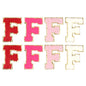 8pcs Sweet 26 Letters Towel Embroidery Patch Pink A-Z Self-adhesive Sticker Decoration For DIY Apparel Bag Crafts Accessories