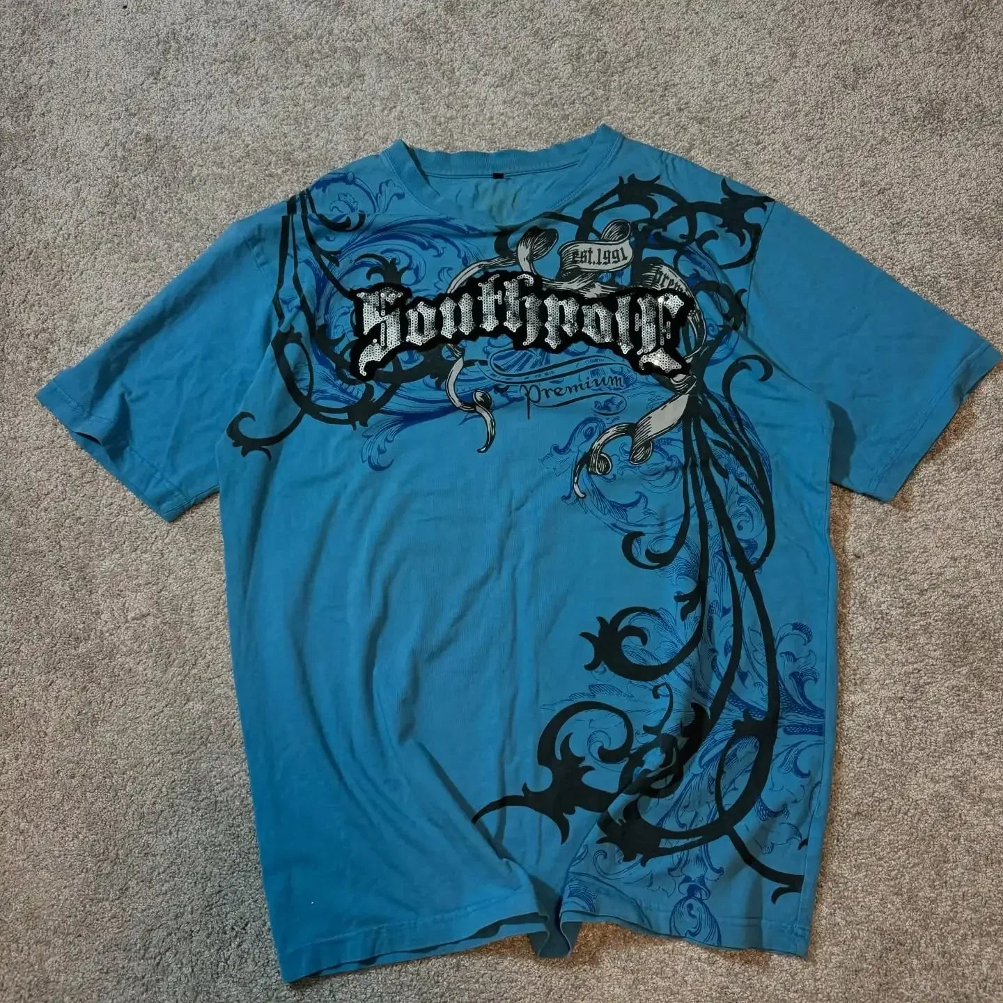 imited Stock Men's Harvester Skull T-Shirt Gothic Wings Cross Print  Vintage Streetwear Soft Breathable FabricL