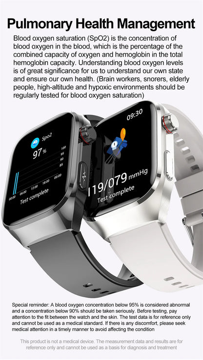 2026 New Professional-Grade Smart Watch Men ECG+PPG Uric Acid Body Fat Health Analysis IP68 Waterproof AMOLED Smartwatch Women