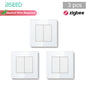 Bseed Zigbee Button Switchs Need Neutral Wire Tuya Smart Life Alexa App Control Glass Frame 86*86mm White Light Switch
