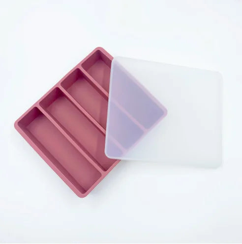 1PC Multi Colo  Silicone Freezer With Lid Easy Release Silicone Freezer Container For Freezing And Storing Soups  Broths Sauces