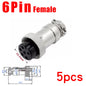 5pcs GX16 2/3/4/5/6/7/8/9/10Pin 16MM Male Female Circular Aviation Connector Plug Socket Screw Panel Mount Connector