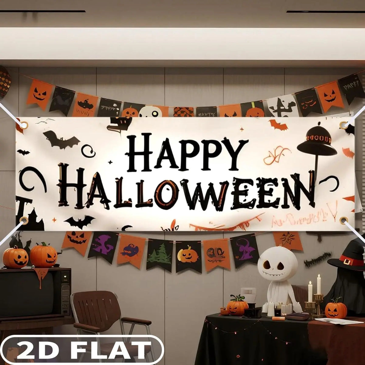 2D Flat 1pc Custom Party Banner for 4 Seasons Decorations- Single Sided Printing, Ideal for Festive, Graduations, Events Decor
