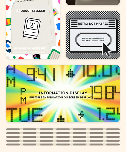 Budzik w stylu Retro Macintosh Klasyczna ozdoba na biurko z cyfrowym zegarem