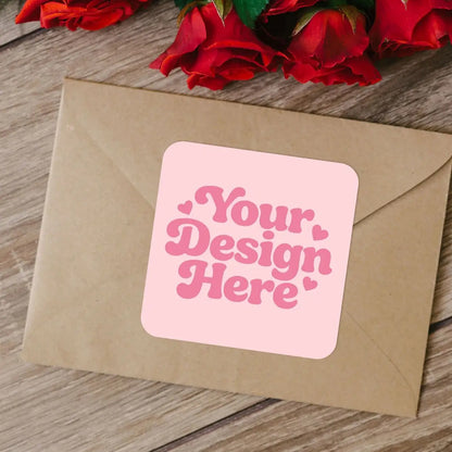 1/70/120/240/420 Pcs Custom Square Clear Waterproof Stickers Personalized for Party Label Packaging