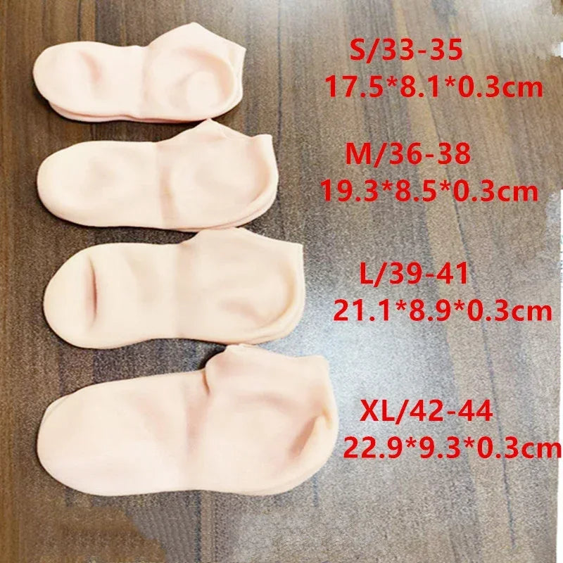 2Pcs Silicone Foot Care Socks Anti Cracking Moisturizing Gel Socks Cracked Dead Skin Remove Protector Pain Relief Pedicure Tools