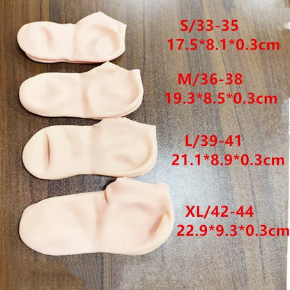 2Pcs Silicone Foot Care Socks Anti Cracking Moisturizing Gel Socks Cracked Dead Skin Remove Protector Pain Relief Pedicure Tools