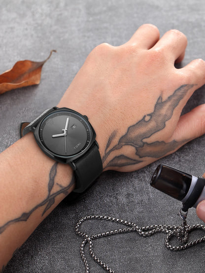 TOMI 3PCS Simple Business Men Watch Wallet Gift Box Set High Quality Classic Versatile Men Quartz Watch Clock Gifts Reloj