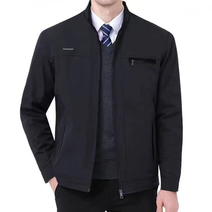 Spring Autumn Men's Jacket Thin Casual Business Jacket Men Office Dress Coat Man Social Jackets for Men Outerwear Black M-XXXL