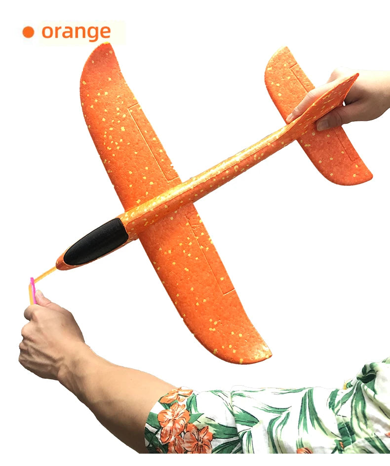 50/33CM Big Foam Plane Glider Hand Throw Airplane Light Inertial Bubble Planes Outdoor Launch Kids Toys for Children Boys Gift