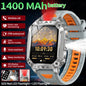 LIGE Wojskowy Inteligentny Zegarek 2.01'' Ekran HD Outdoor Sportowy Męski Zegarek SOS Czerwony Alarm Migająca Latarka Monitor Zdrowia Smartwatch
