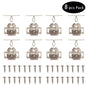 Furniture Door Stoppers Antique Copper Color Cupboard Cabinet Door Roller Latch Twin Double Catches with Striker and Free Screws