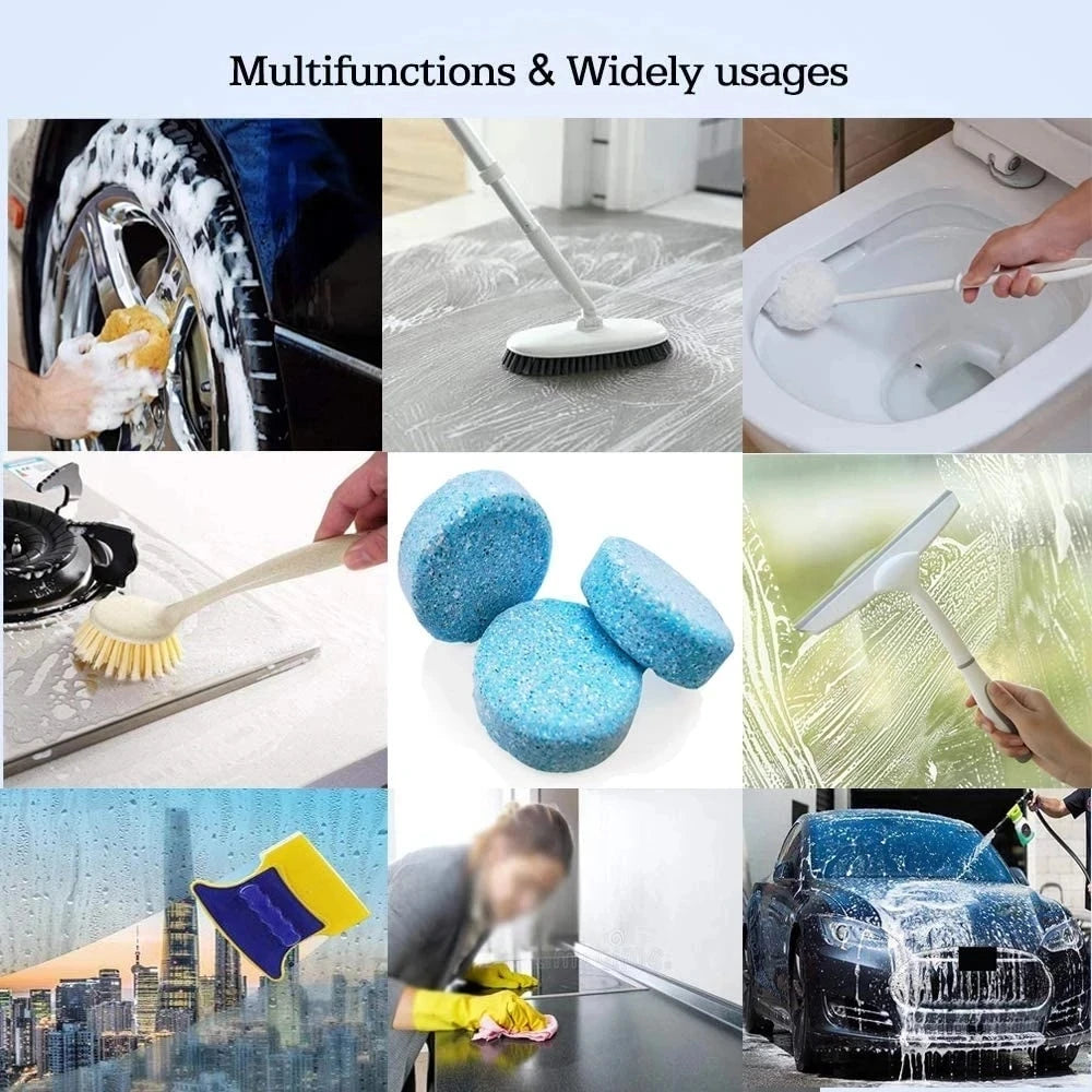 Solidny środek czyszczący do szyb samochodowych w tabletkach musujących, automatyczne wycieraczki, tabletki do czyszczenia szkła, skoncentrowany detergent