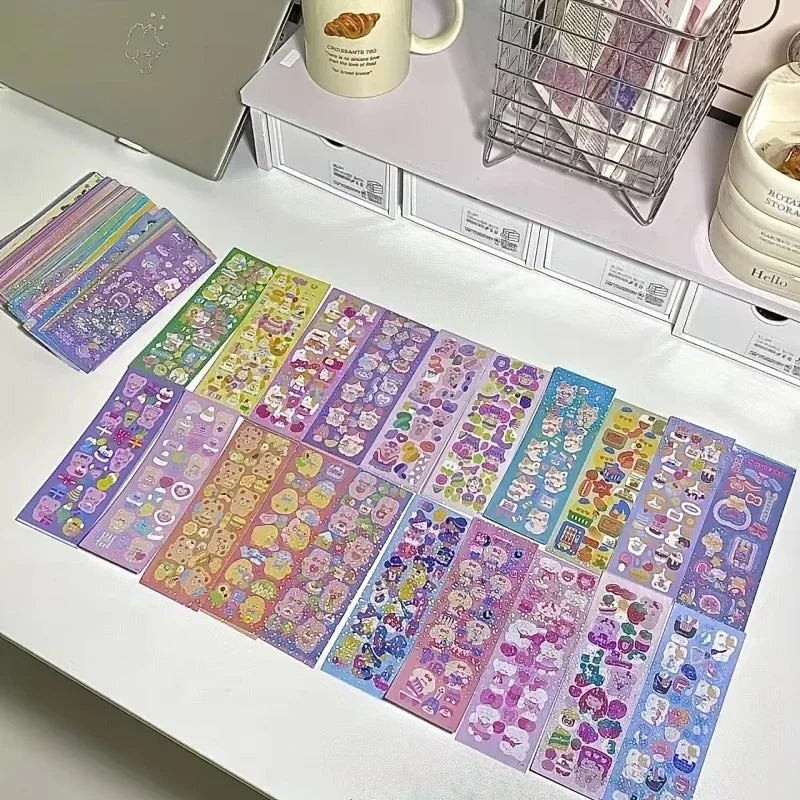 Kawaii Stickers for Kids Cute Stationary Aesthetic Diary Decoration Art Supplies Stickers for Scrapbooking Lot Korean Paper Desk