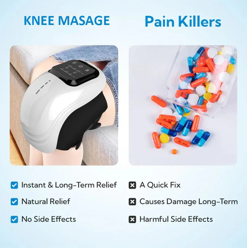 Knee Massager Smart Red Light and Massage Therapy for Swelling Stiff Joints Stretched Ligament and Muscles Injuries Gifts