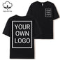 Double Sided Customized LOGO Picture Women T-Shirt Summer Y2K Loose Short Sleeves Comfortable T Shirts Crewneck DIY Tee Tops