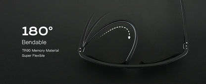 ZENOTTIC Retro Polarized Sunglasses for Men Lightweight TR90 Frame UV400 Protection Square Sun Glasses Night Vision Goggles