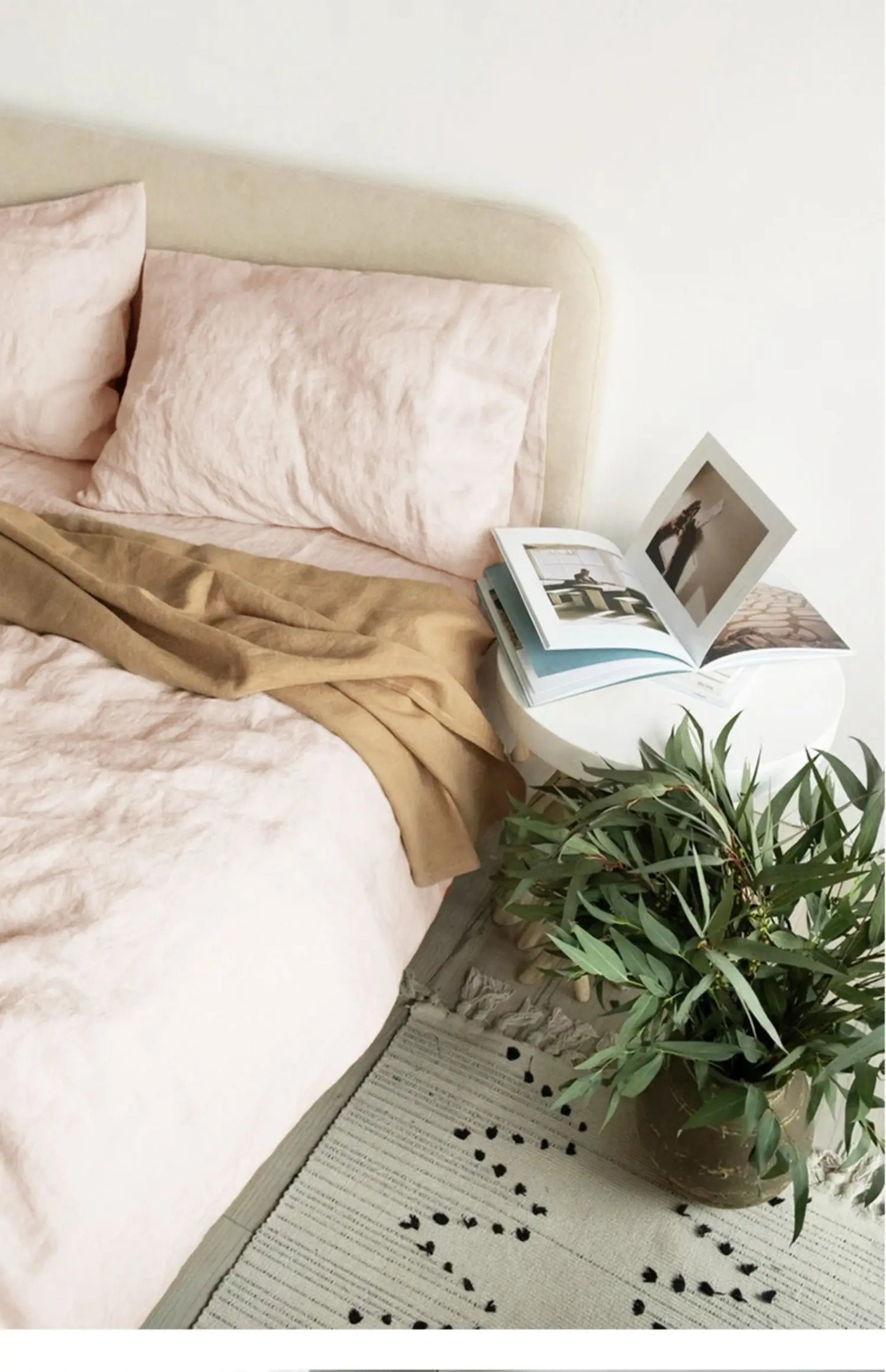 100% French Linen Soft Breathable Pillow Covers Decorative Square Throw Pillow Covers for Bed Couch Sofa Envelope Closure