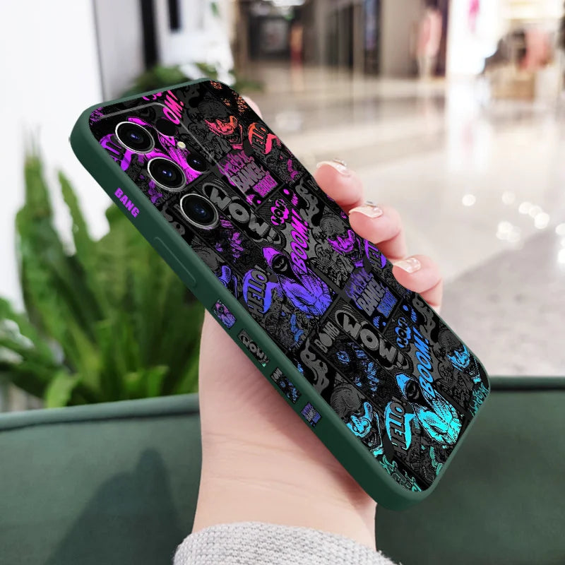 Blackface Clown Phone Case For Samsung Galaxy S25 S24 S23 S22 S21 S20 S10 S10E Ultra Plus FE Note 20 Ultra Plus Cover