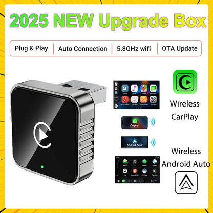 Bezprzewodowy CarPlay Android 2026 Nowy Inteligentny Adapter Samochodowy Bezproblemowy Plug&Play Stabilne połączenie BT WiFi Aktualizacja OTA Pasuje do 99% Pojazdów