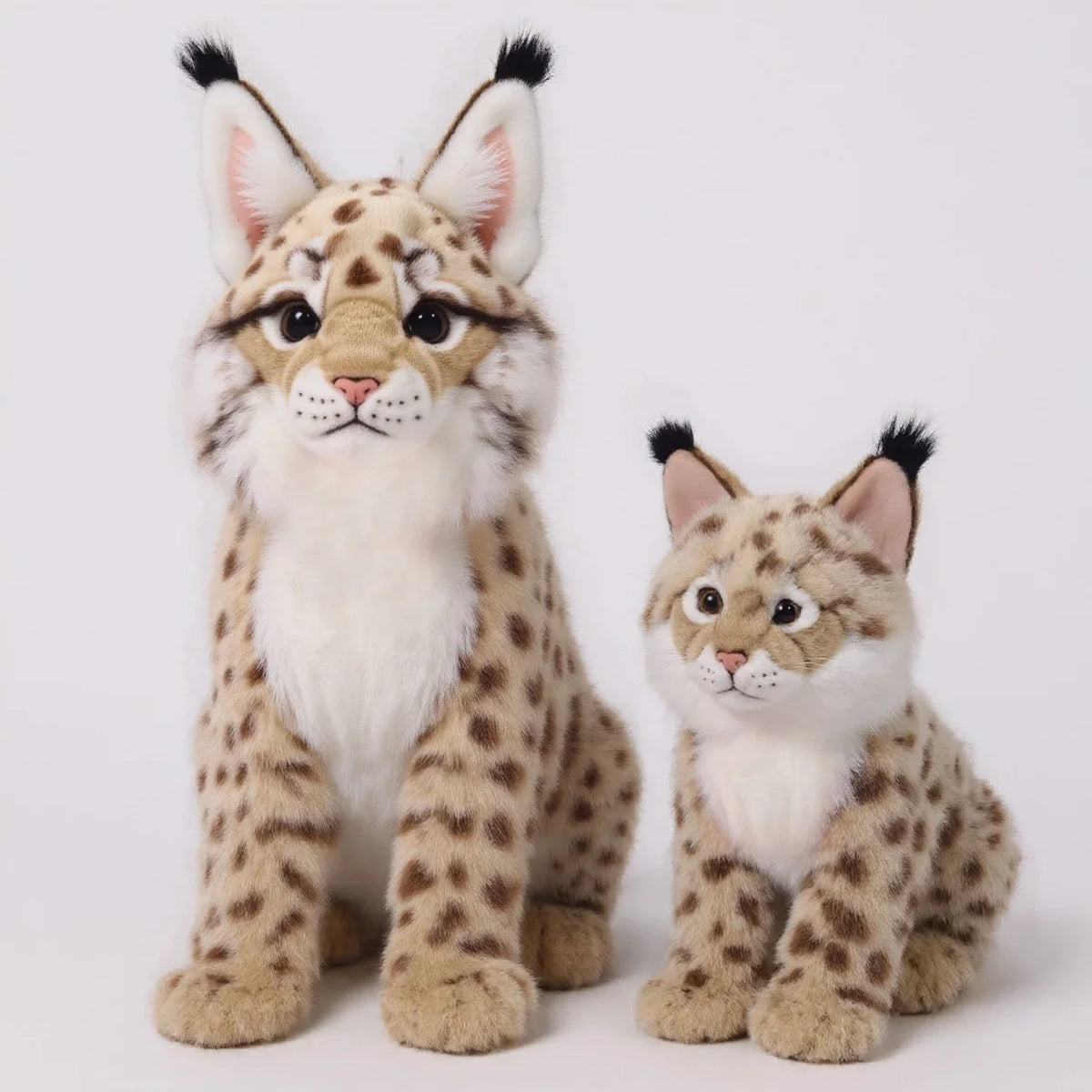 Realistic Lynx Bobcat Stuffed Animal Plush Toy 13.7in Ultra-Soft Lifelike Wild Cat Figure Kids Gift Home Decor Collectible