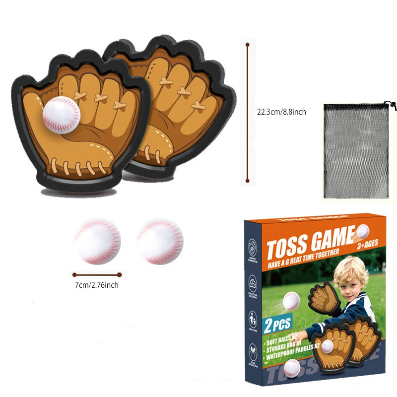 Catch and Toss Ball Game Set Stick Ball Catch Baseball Training Glove for Sports Summer Outdoor Toy Yard Beach Pool Game Gift