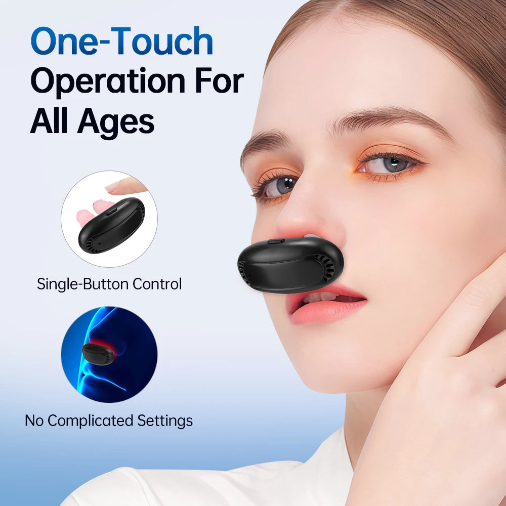 Recharge Cordless Smart Infrared Nasal Therapy Device Rhinitis Relief Low Frequency Pulse Nose Support Massage for Runny Nose