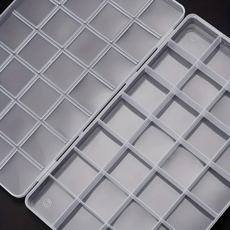 Practical 24/28 Grid Compartment Plastic Transparent Storage Box Earring Bead Screw Holder Case Display Home Organizer Container