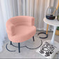 Lazy Sofa Makeup Chair with Lamb Fleece Living Room Light Luxury Balcony Leisure Chair for Comfortable Seating