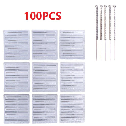 100 PCS Metal Plasma Pen Needles For Spot Mole Freckle Tattoo Removal Point Pen Machine Beauty Equipment