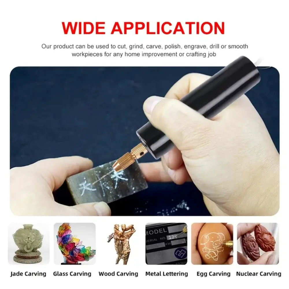 Handheld Mini Electric Drill USB DIY Tool for Epoxy Resin Jewelry Making Wood Craft Engraving Pen