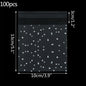 100pcs Plastic Transparent Cellophane Bags Polka Dot Candy Cookie Gift Bag Self Adhesive Candy Bags for Wedding Birthday Party